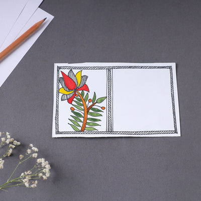 Assorted - Madhubani Handpainted Post Card (3.5 x 5.5 in)