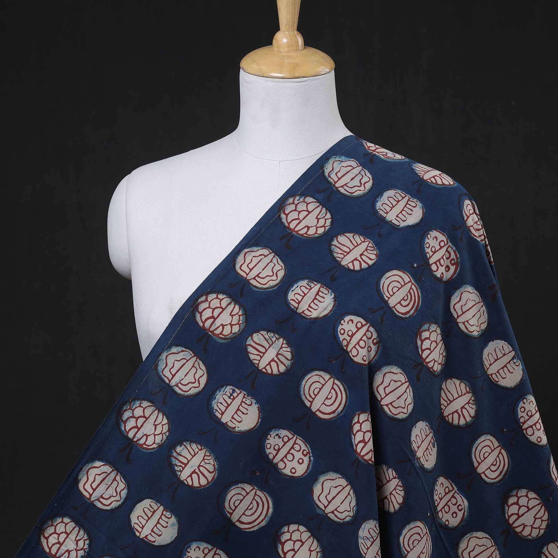Blue - Bindaas Hand Block Printed Cotton Fabric