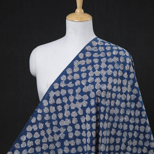 Blue - Bindaas Hand Block Print Cotton Natural Dyed Fabric