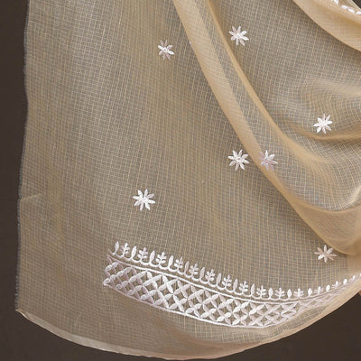 3pc Cotton Embroidered Kota Doria Dress Material 15