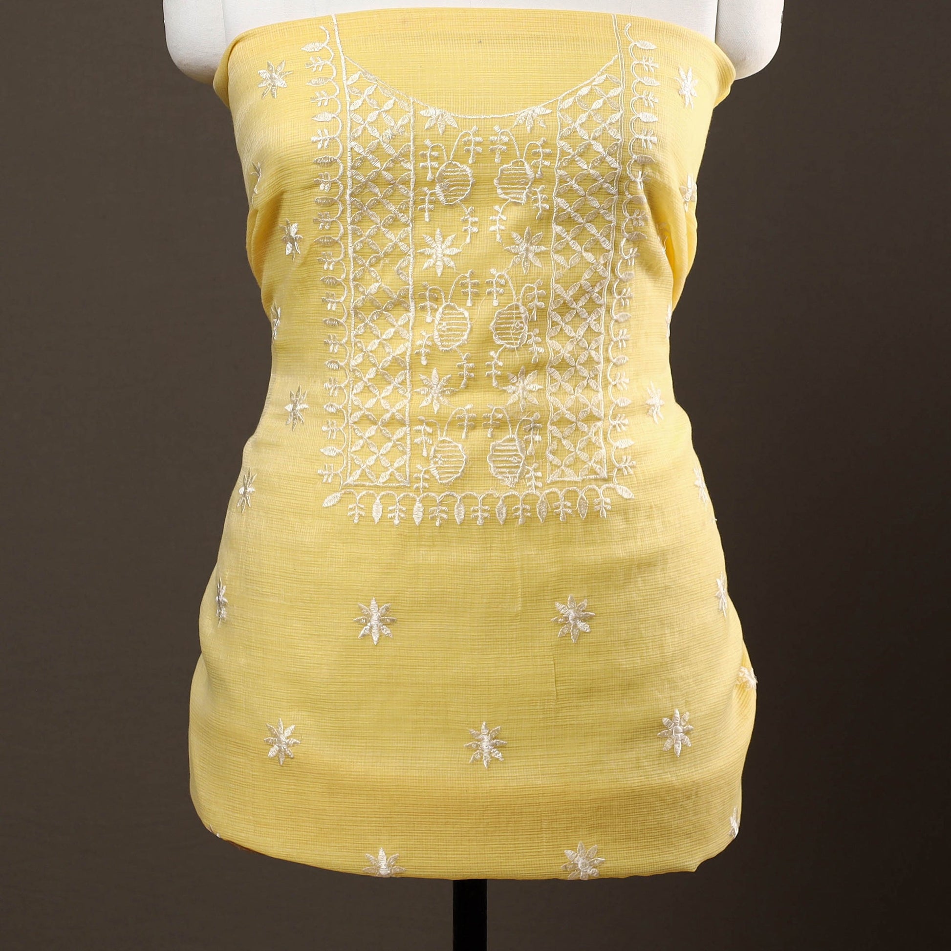 3pc Cotton Embroidered Kota Doria Dress Material 04
