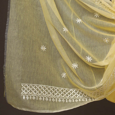 3pc Cotton Embroidered Kota Doria Dress Material 04