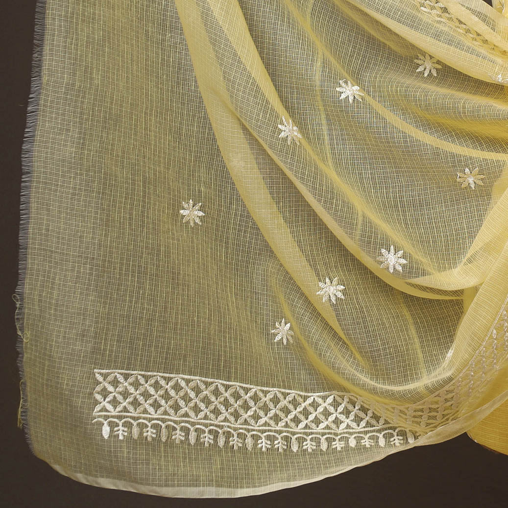 3pc Cotton Embroidered Kota Doria Dress Material 04
