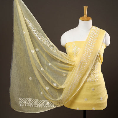3pc Cotton Embroidered Kota Doria Dress Material 04