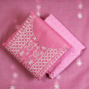 3pc Cotton Embroidered Kota Doria Dress Material 06