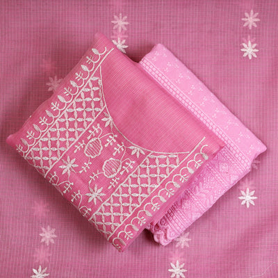 3pc Cotton Embroidered Kota Doria Dress Material 06