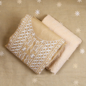 3pc Cotton Embroidered Kota Doria Dress Material 15