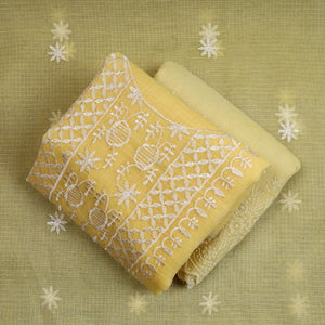3pc Cotton Embroidered Kota Doria Dress Material 04