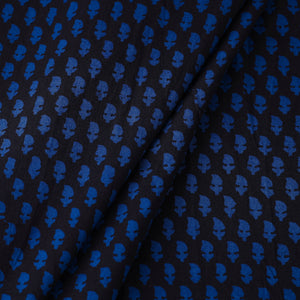 Blue - Bagh Hand Block printed Cotton Fabric