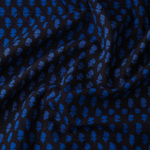 Blue - Bagh Hand Block printed Cotton Fabric
