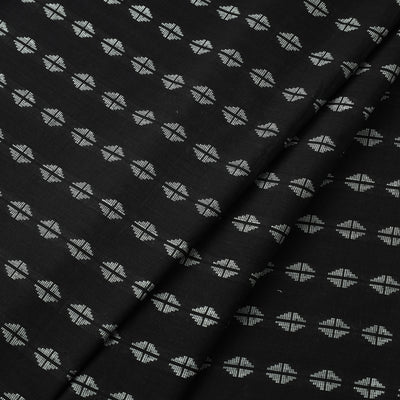 Black - Jacquard Prewashed Cotton Fabric