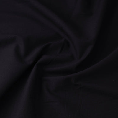 Black - Prewashed Plain Cotton Fabric 01