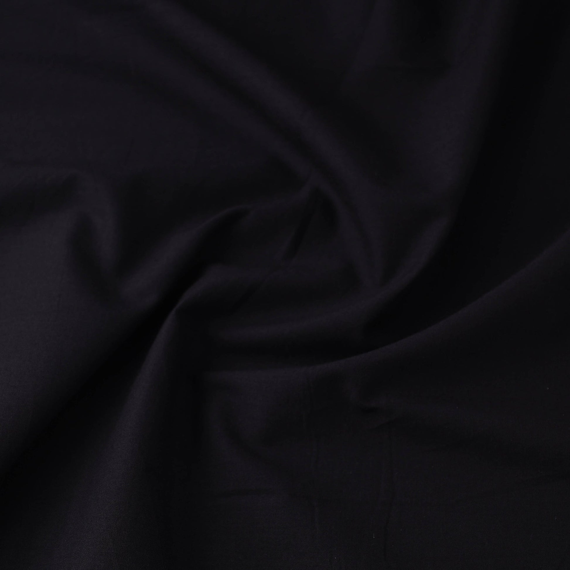 Black - Prewashed Plain Cotton Fabric 01