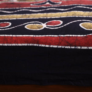 Black - Hand Batik Printed Cotton Single Bed Cover (96 x 59 in) 01
