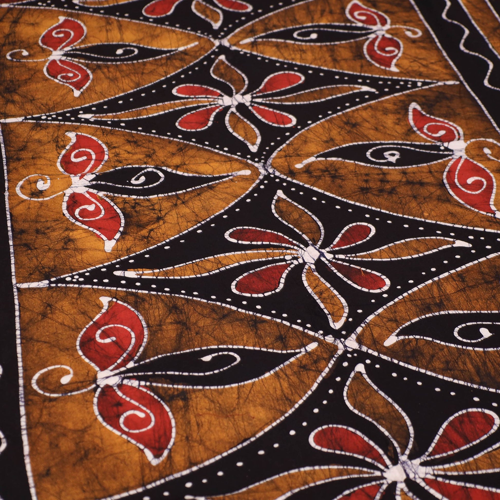 Black - Hand Batik Printed Cotton Single Bed Cover (96 x 59 in) 07