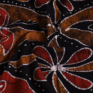Black - Hand Batik Printed Cotton Single Bed Cover (96 x 59 in) 07