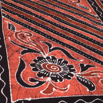 Black - Hand Batik Printed Cotton Single Bed Cover (96 x 59 in) 08