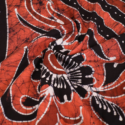 Black - Hand Batik Printed Cotton Single Bed Cover (96 x 59 in) 08