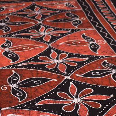 Black - Hand Batik Printed Cotton Single Bed Cover (96 x 59 in) 09