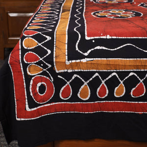 Black - Hand Batik Printed Cotton Single Bed Cover (96 x 59 in) 10