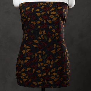 Black - 3pc Chanderi Silk Kalamkari Kurta with Polka Dot Dupatta 13