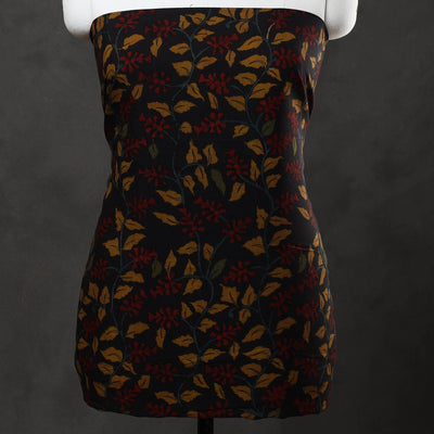 Black - 3pc Chanderi Silk Kalamkari Kurta with Polka Dot Dupatta 13