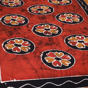 Black - Hand Batik Printed Cotton Single Bed Cover (96 x 59 in) 10
