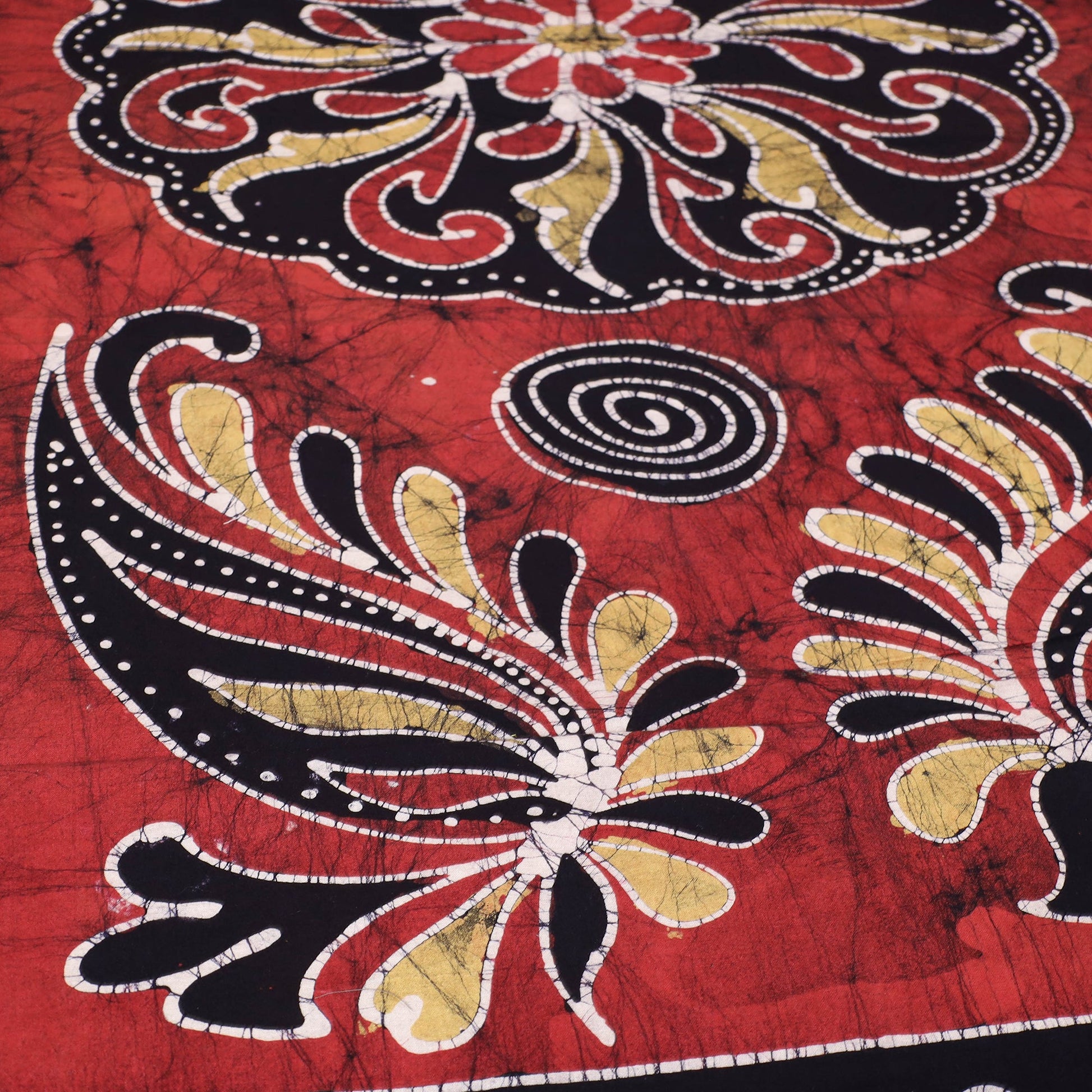Black - Hand Batik Printed Cotton Single Bed Cover (96 x 59 in) 12