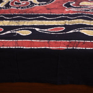 Black - Hand Batik Printed Cotton Single Bed Cover (96 x 59 in) 12