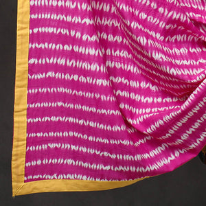 Blue - 3pc Chanderi Silk Kalamkari Kurta with Shibori Dupatta 16
