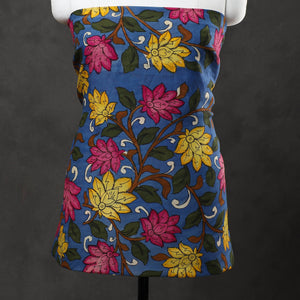 Blue - 3pc Chanderi Silk Kalamkari Kurta with Shibori Dupatta 16