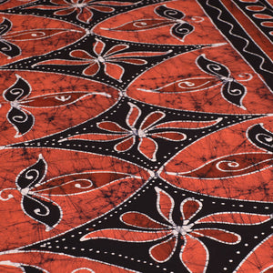Black - Hand Batik Printed Cotton Single Bed Cover (96 x 59 in) 23