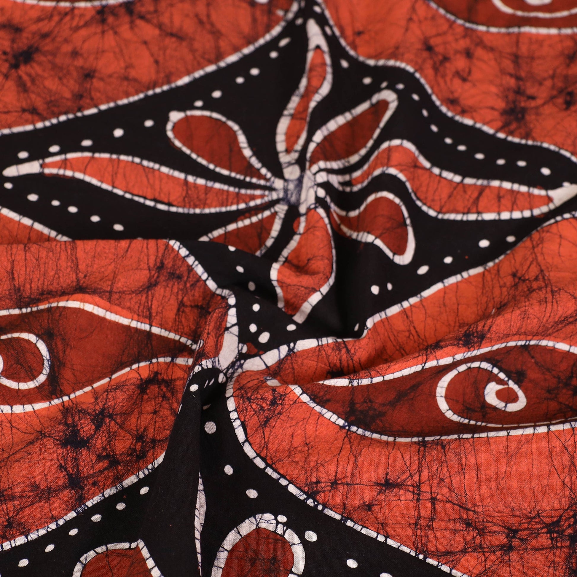 Black - Hand Batik Printed Cotton Single Bed Cover (96 x 59 in) 23
