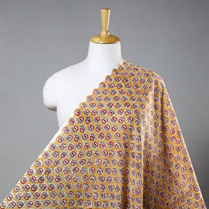 Brown - Pure Cotton Sanganeri Print Fabric 15