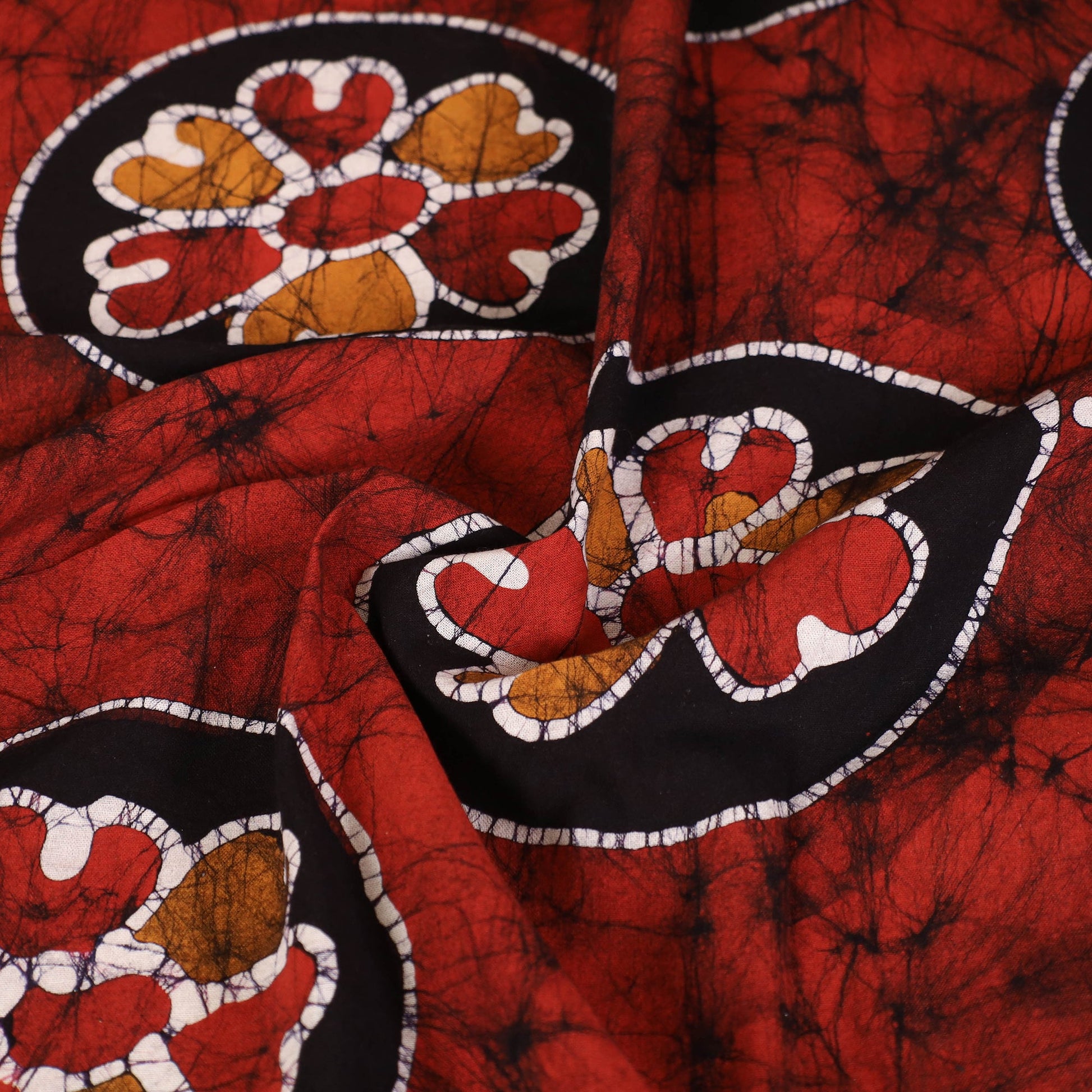 Black - Hand Batik Printed Cotton Single Bed Cover (96 x 59 in) 28