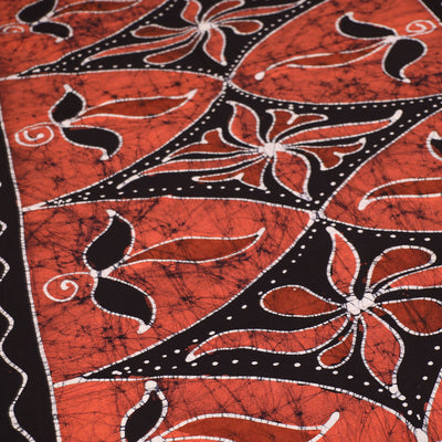 Black - Hand Batik Printed Cotton Single Bed Cover (96 x 59 in) 29