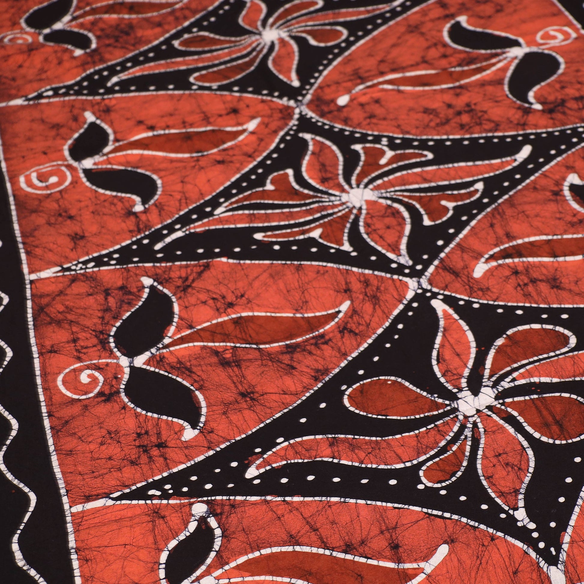 Black - Hand Batik Printed Cotton Single Bed Cover (96 x 59 in) 29