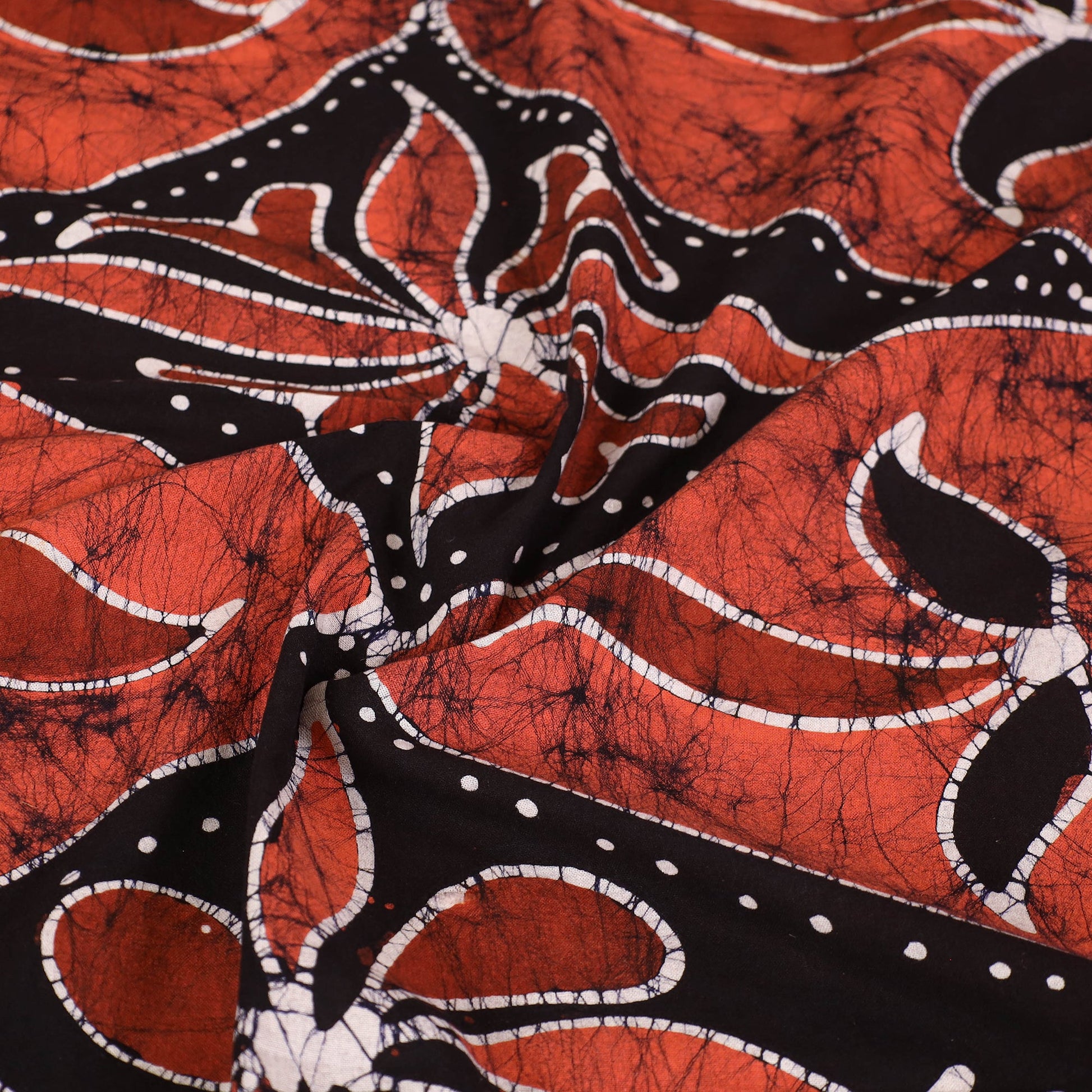 Black - Hand Batik Printed Cotton Single Bed Cover (96 x 59 in) 29
