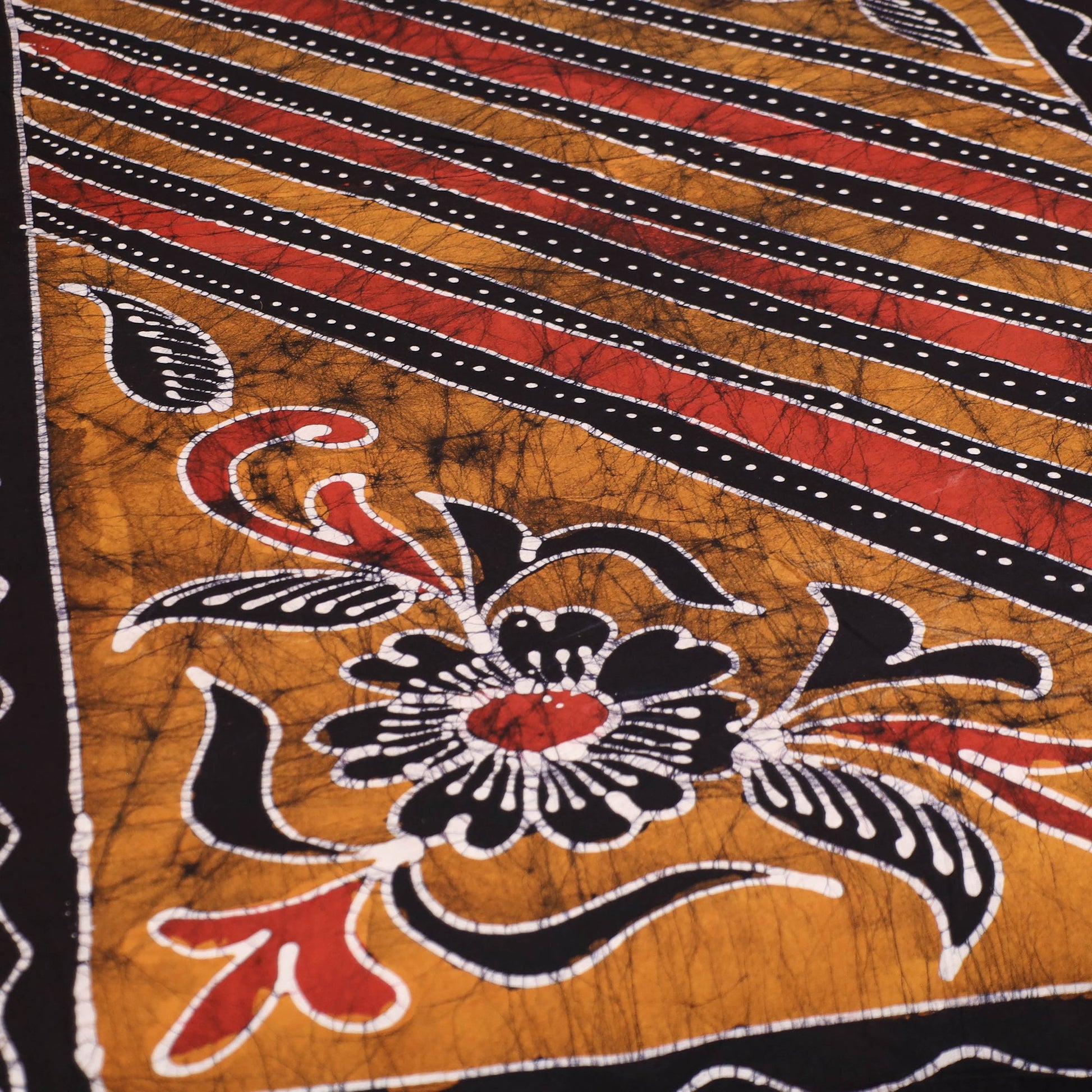 Black - Hand Batik Printed Cotton Single Bed Cover (96 x 59 in) 30