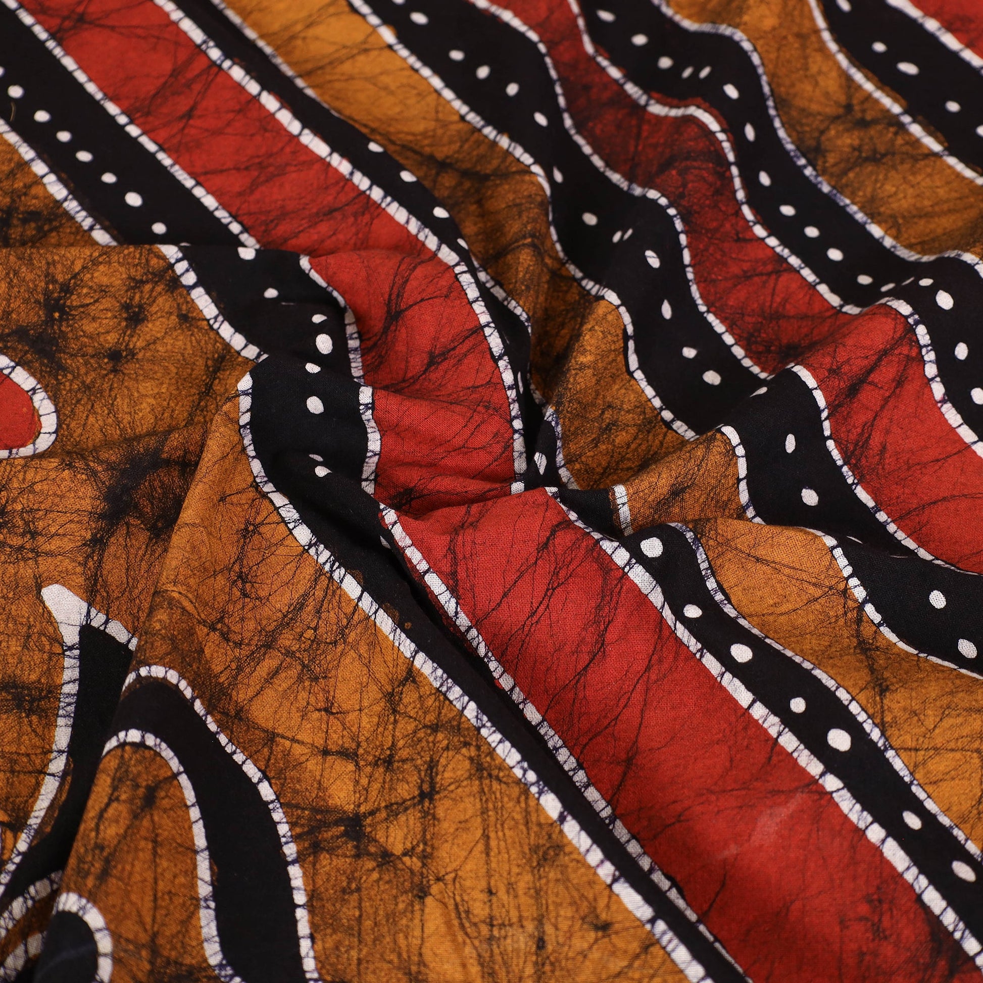 Black - Hand Batik Printed Cotton Single Bed Cover (96 x 59 in) 30