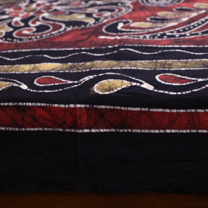 Black - Hand Batik Printed Cotton Single Bed Cover (96 x 59 in) 34