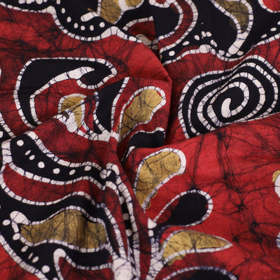 Black - Hand Batik Printed Cotton Single Bed Cover (96 x 59 in) 34