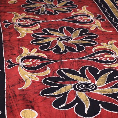 Black - Hand Batik Printed Cotton Single Bed Cover (96 x 59 in) 35
