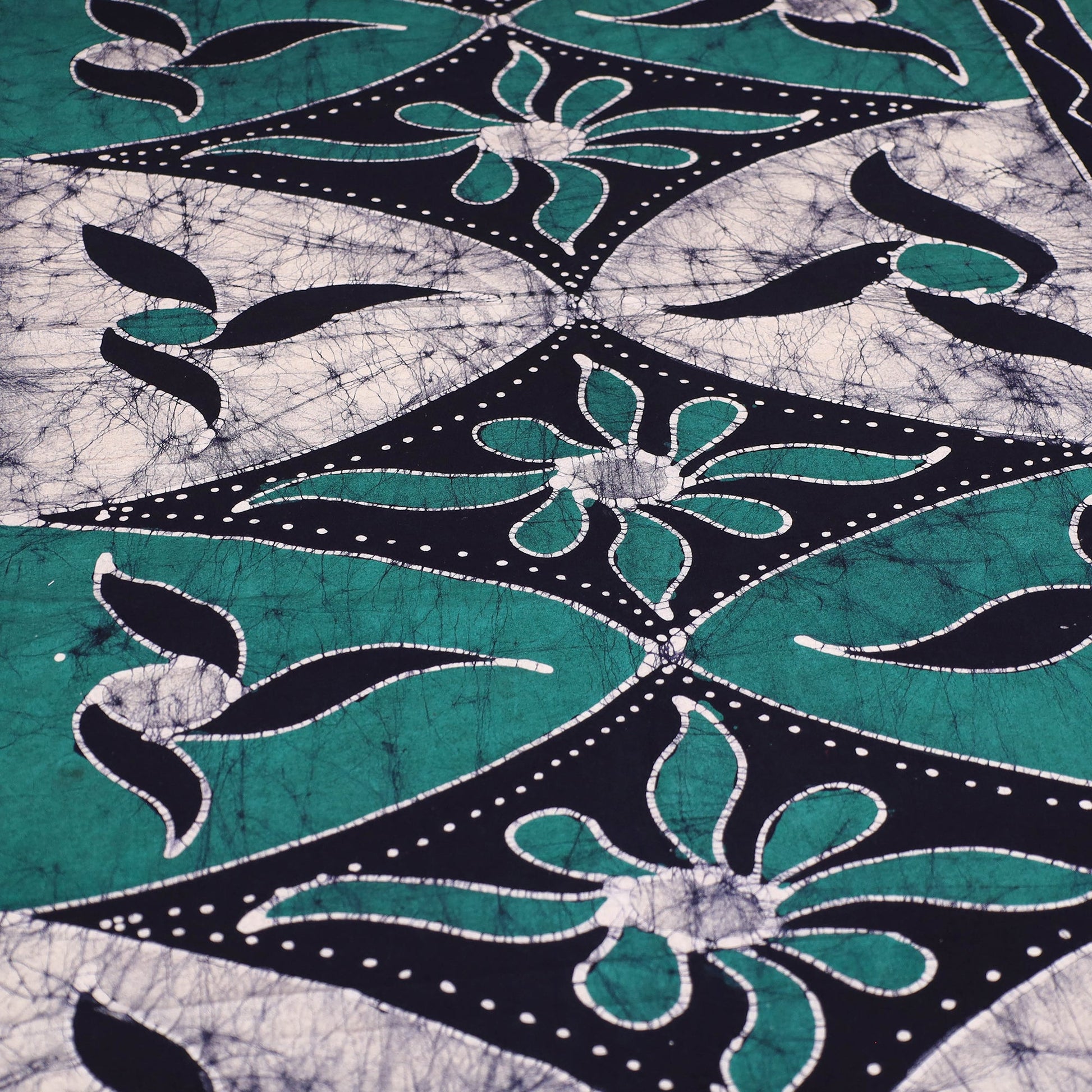Blue - Hand Batik Printed Cotton Single Bed Cover (96 x 59 in) 40