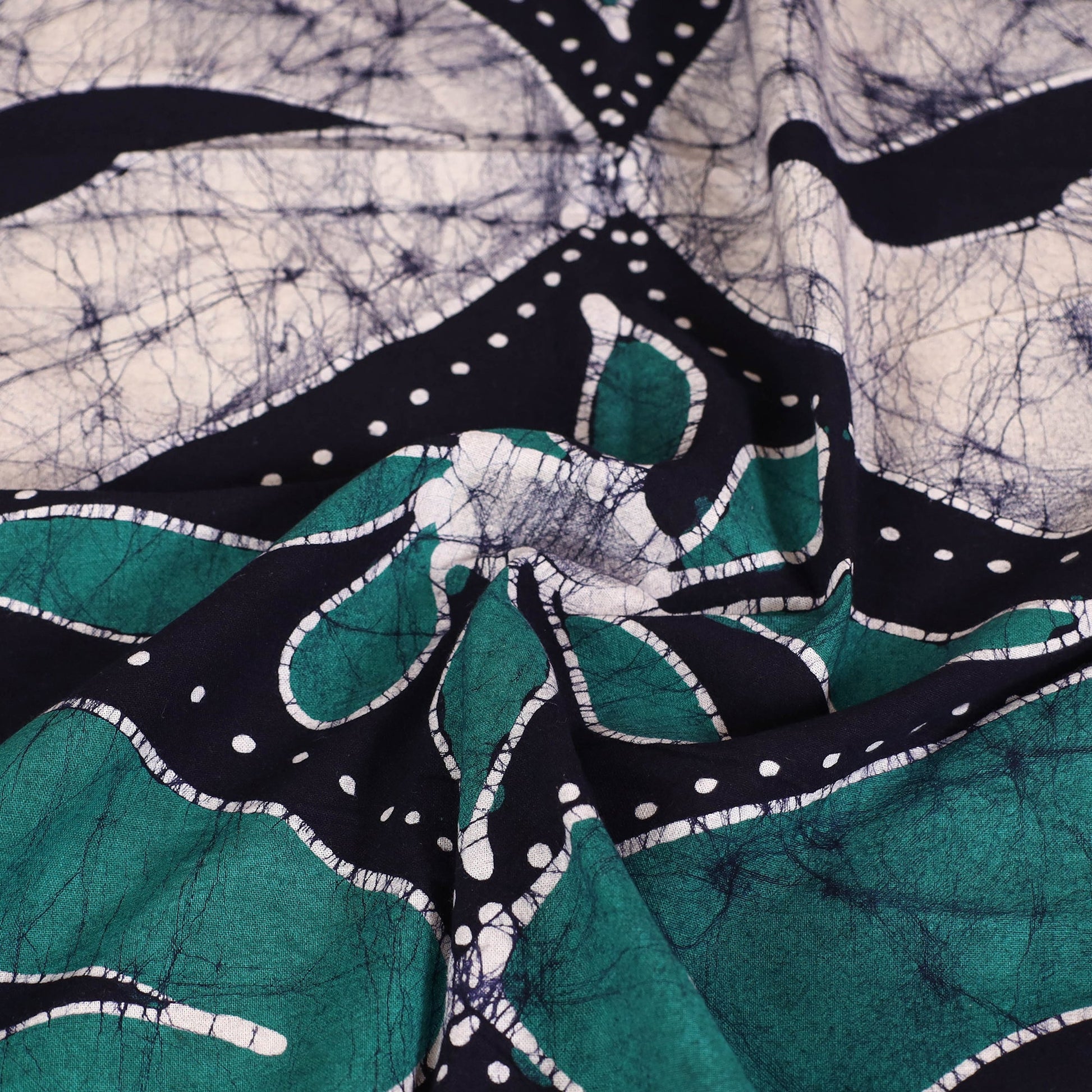 Blue - Hand Batik Printed Cotton Single Bed Cover (96 x 59 in) 40