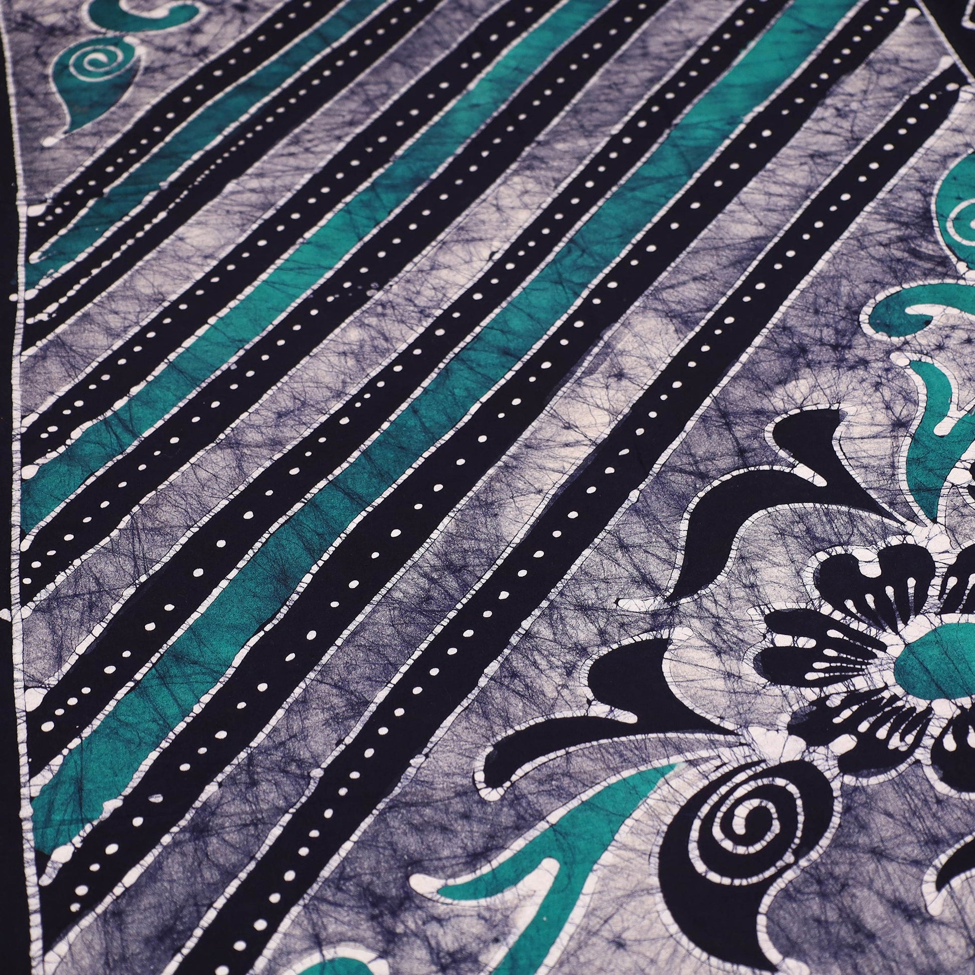 Blue - Hand Batik Printed Cotton Single Bed Cover (96 x 59 in) 41