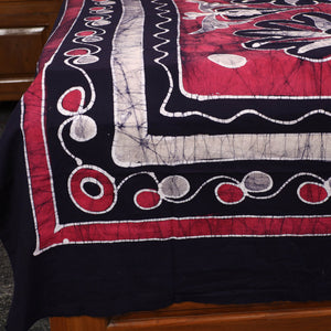 Black - Hand Batik Printed Cotton Single Bed Cover (96 x 59 in) 43