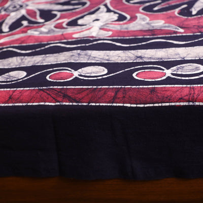 Black - Hand Batik Printed Cotton Single Bed Cover (96 x 59 in) 43