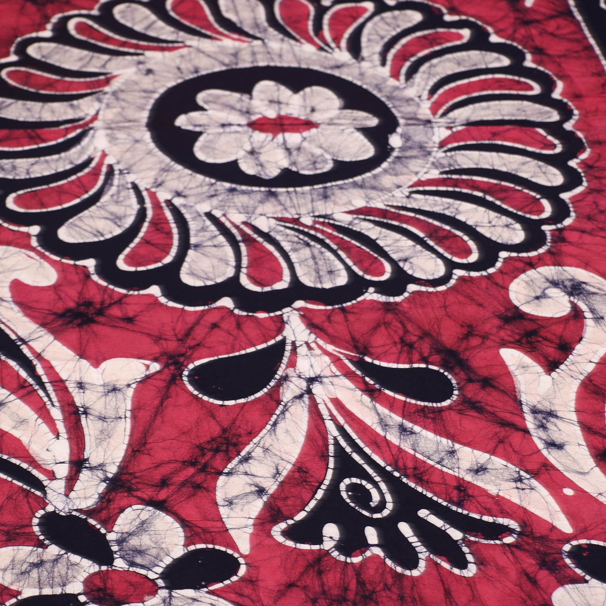 Black - Hand Batik Printed Cotton Single Bed Cover (96 x 59 in) 45