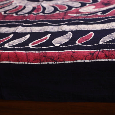 Black - Hand Batik Printed Cotton Single Bed Cover (96 x 59 in) 45